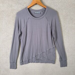 Athleta Sweatshirt Womens‎ Small Gray Criss Cross Boxy Stretch Soft Oversized